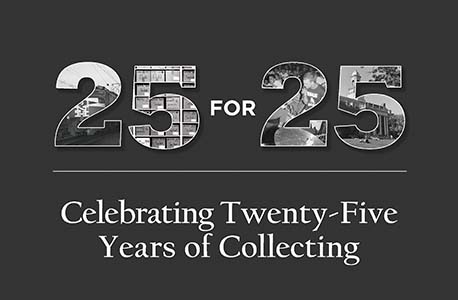 Image description: logo for exhibit titled 25 for 25, Celebrating Twenty-Five Years of Collecting