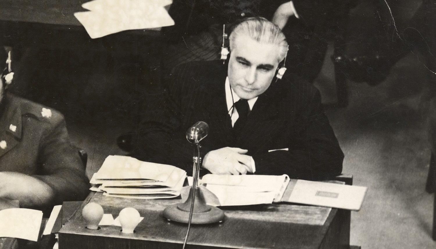 Thomas J. Dodd at the International Military Tribunal at Nuremberg after World War II