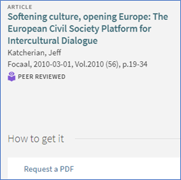 Screenshot of Request a PDF button