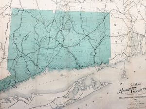 Railroad Map of Connecticut from 1891