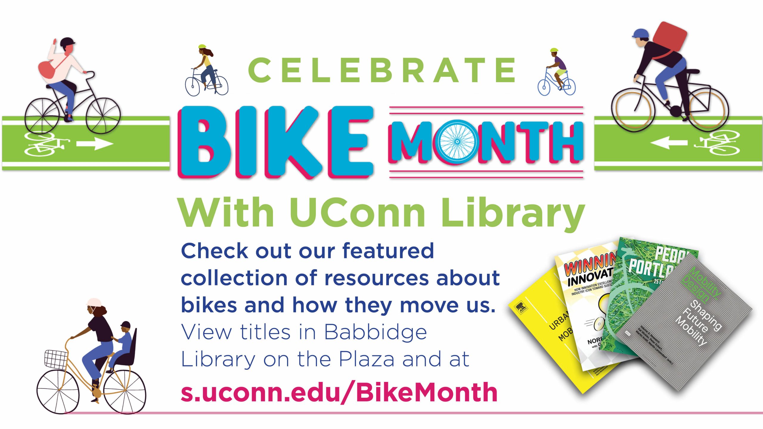 Celebrate National Bike Month with UConn Library. Check out our collection of resources on bikes and how they move us. s.uconn.edu/BikeMonth