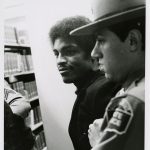 Black student protest in Wilbur Cross Library, from Archives & Special Collections