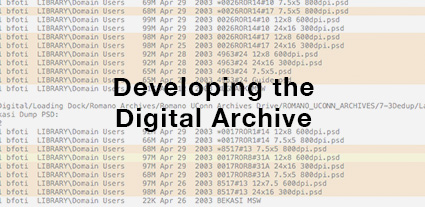 Developing the Digital Archive