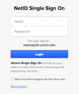 NetID login page